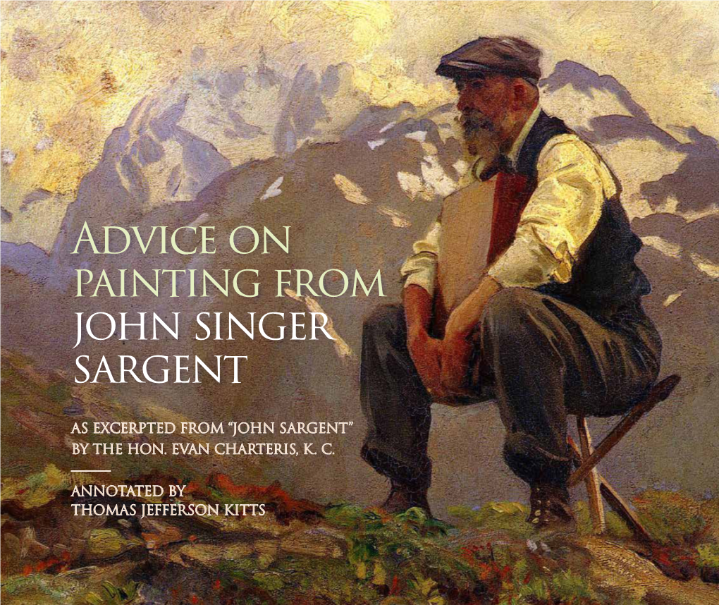 Advice on Painting from John Singer Sargent