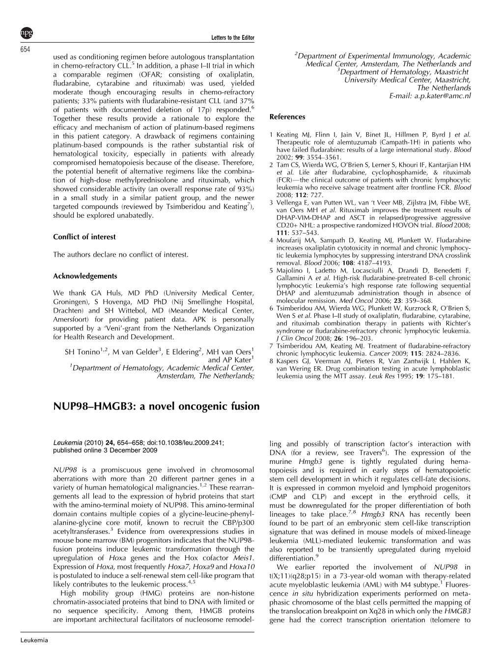 HMGB3: a Novel Oncogenic Fusion