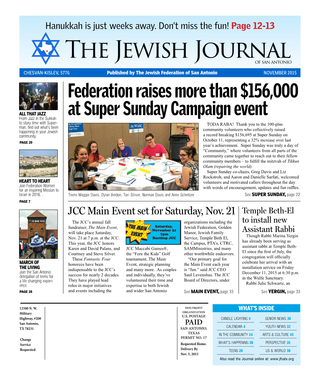 Jewish Journal November 2015