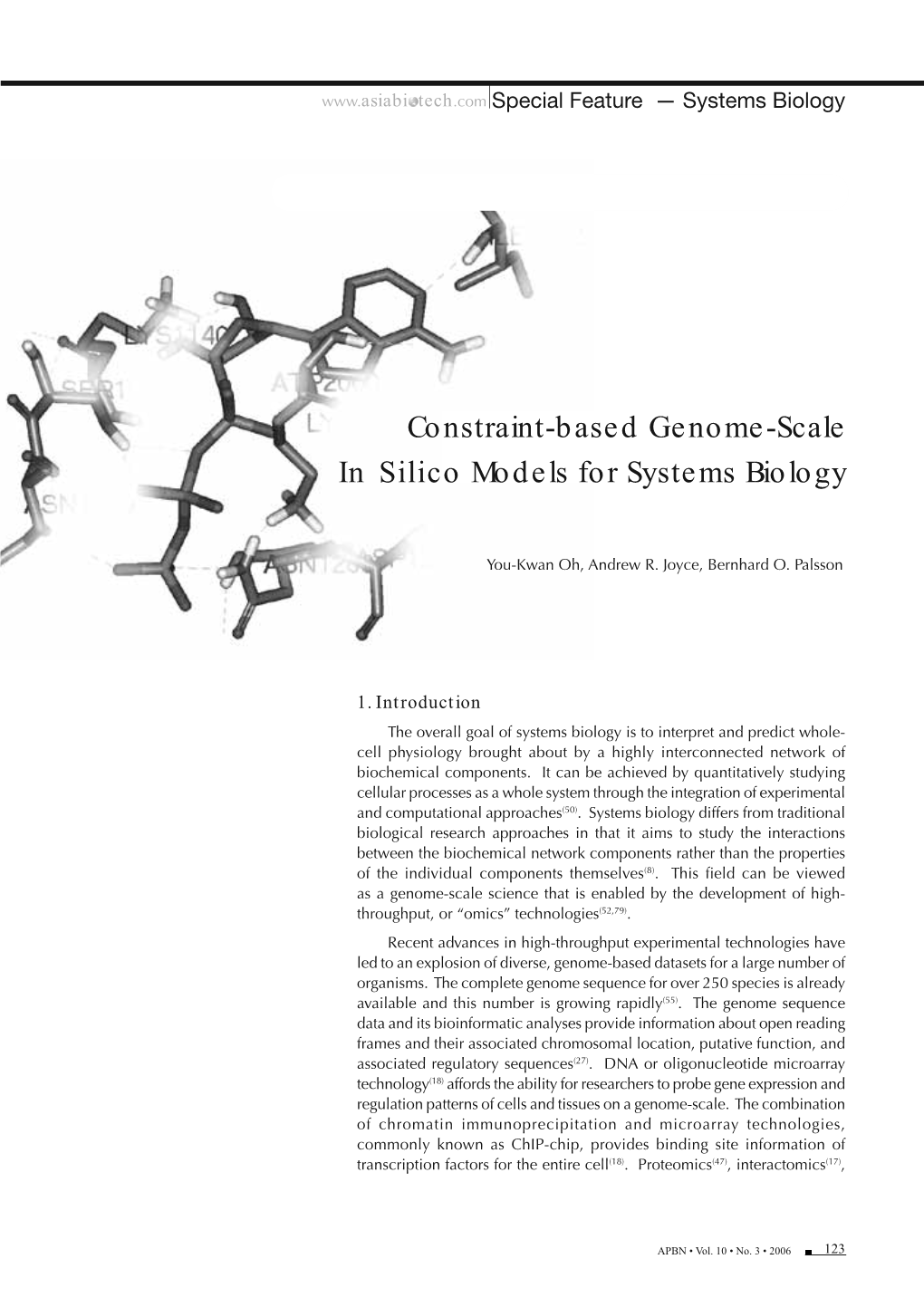 Constraint-Based Genome-Scale in Silico Models for Systems Biology