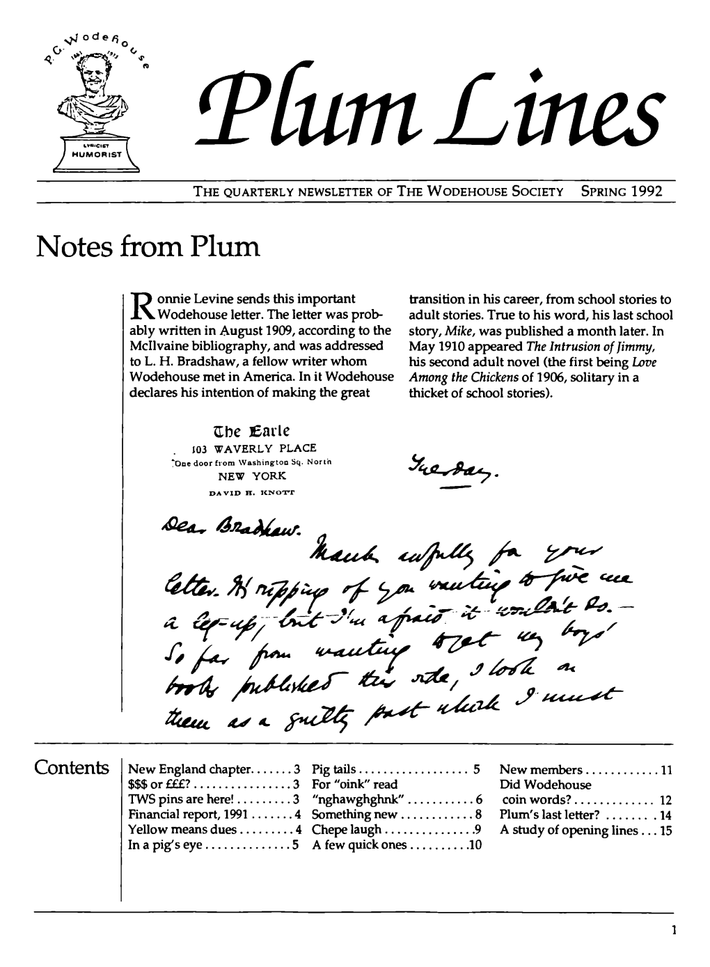 Notes from Plum