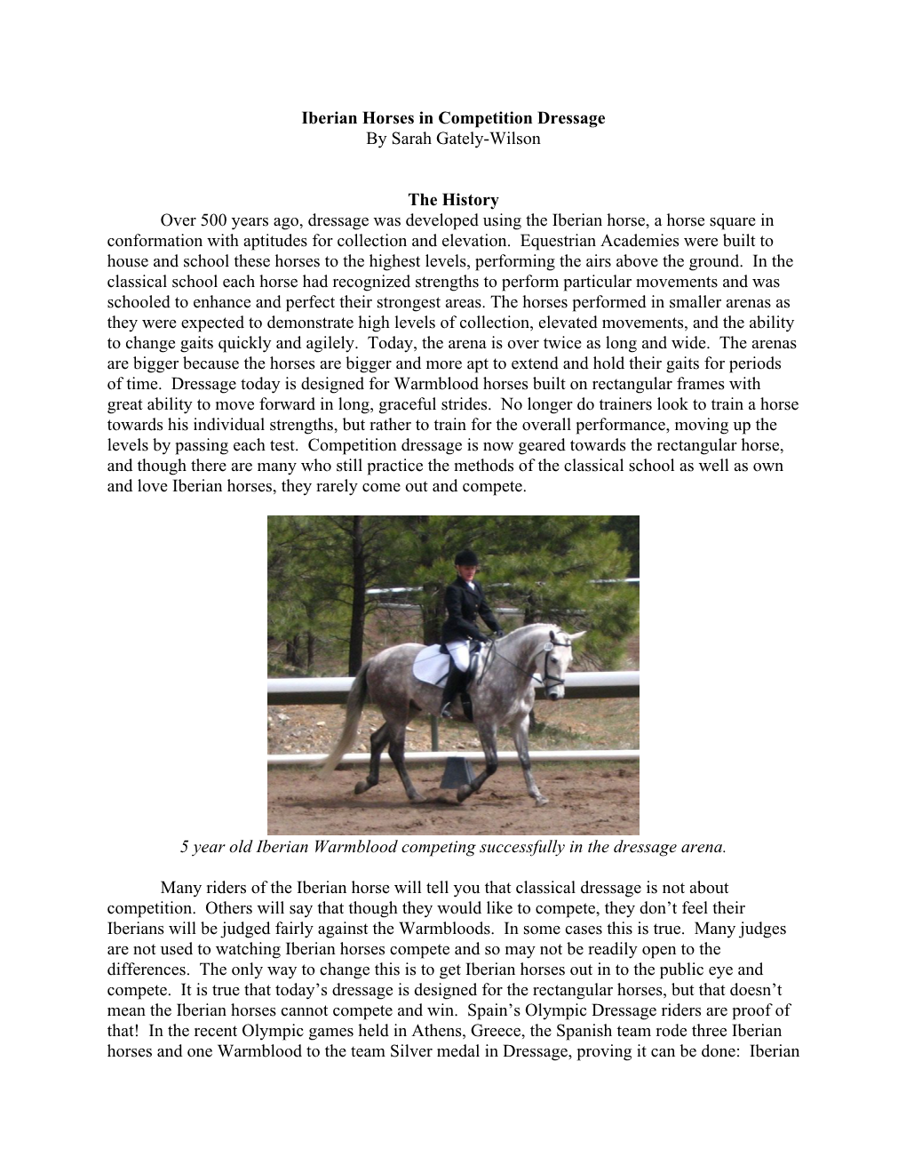 Iberian Horses in Competition Dressage Version 2