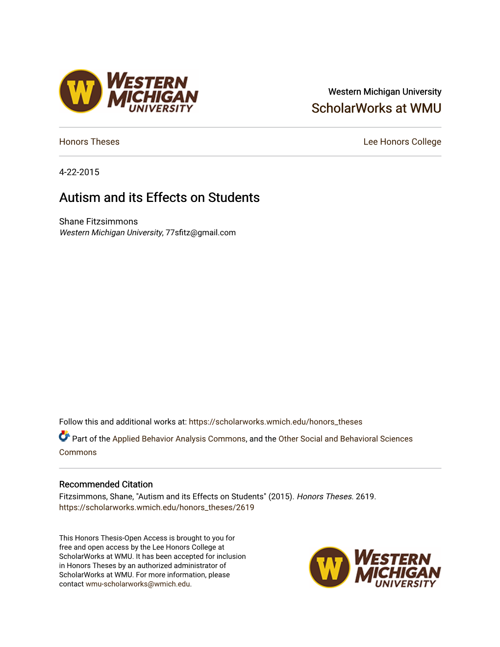 Autism and Its Effects on Students