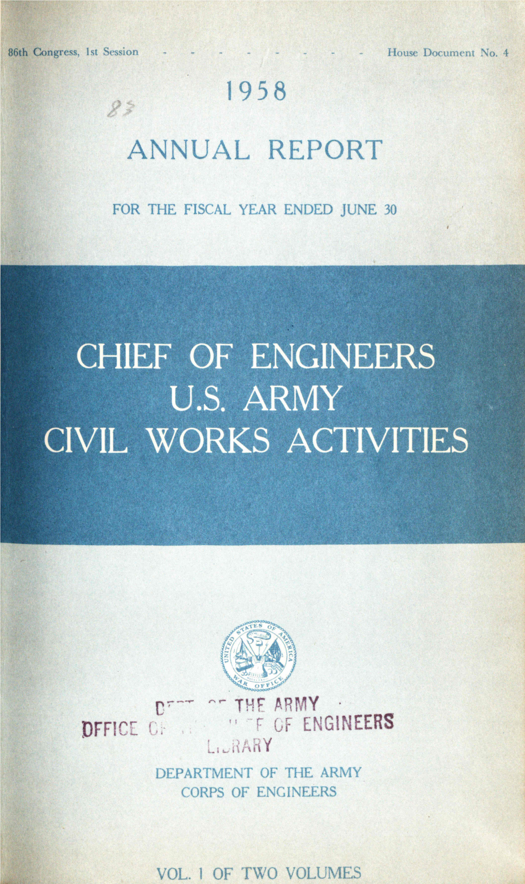 Annual Report of the Chief of Engineers, U.S. Army on Civil