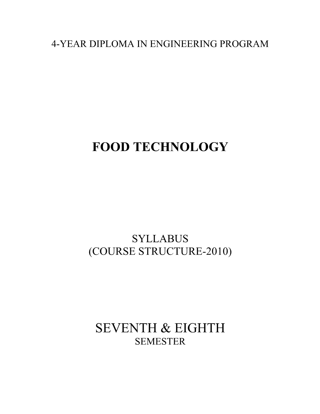 Food Technology