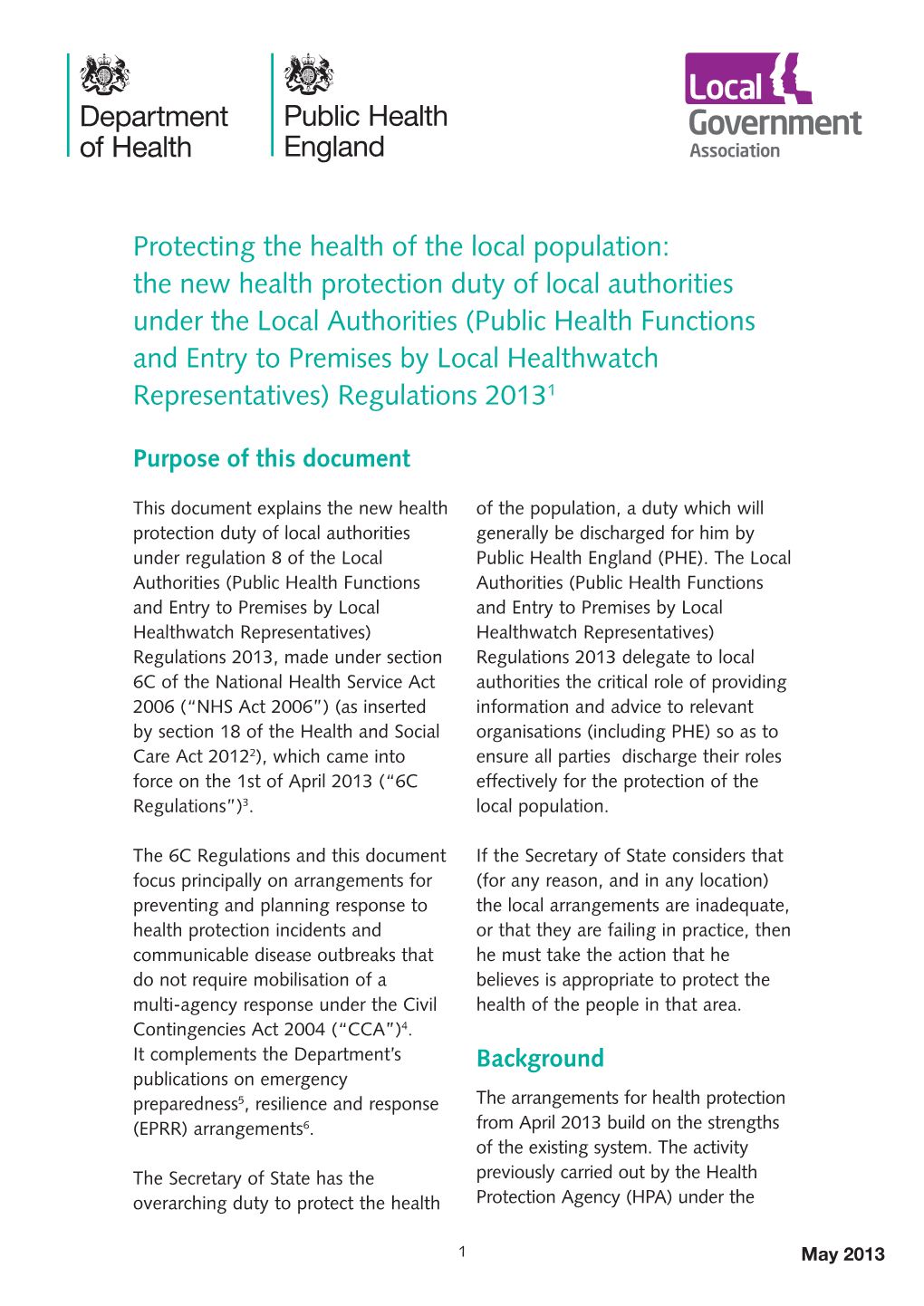 The New Health Protection Duty of Local Authorities