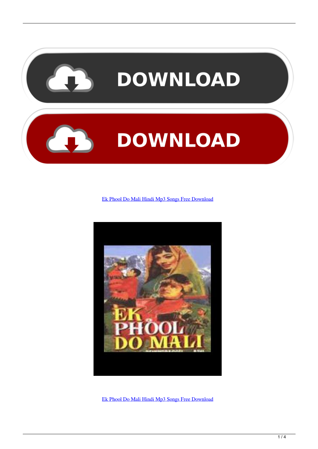 Ek Phool Do Mali Hindi Mp3 Songs Free Download