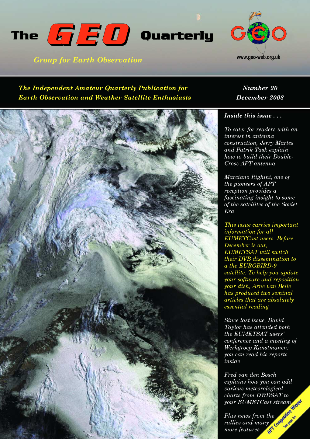 GEO Quarterly No 20 Group for Earth Observation December 2008