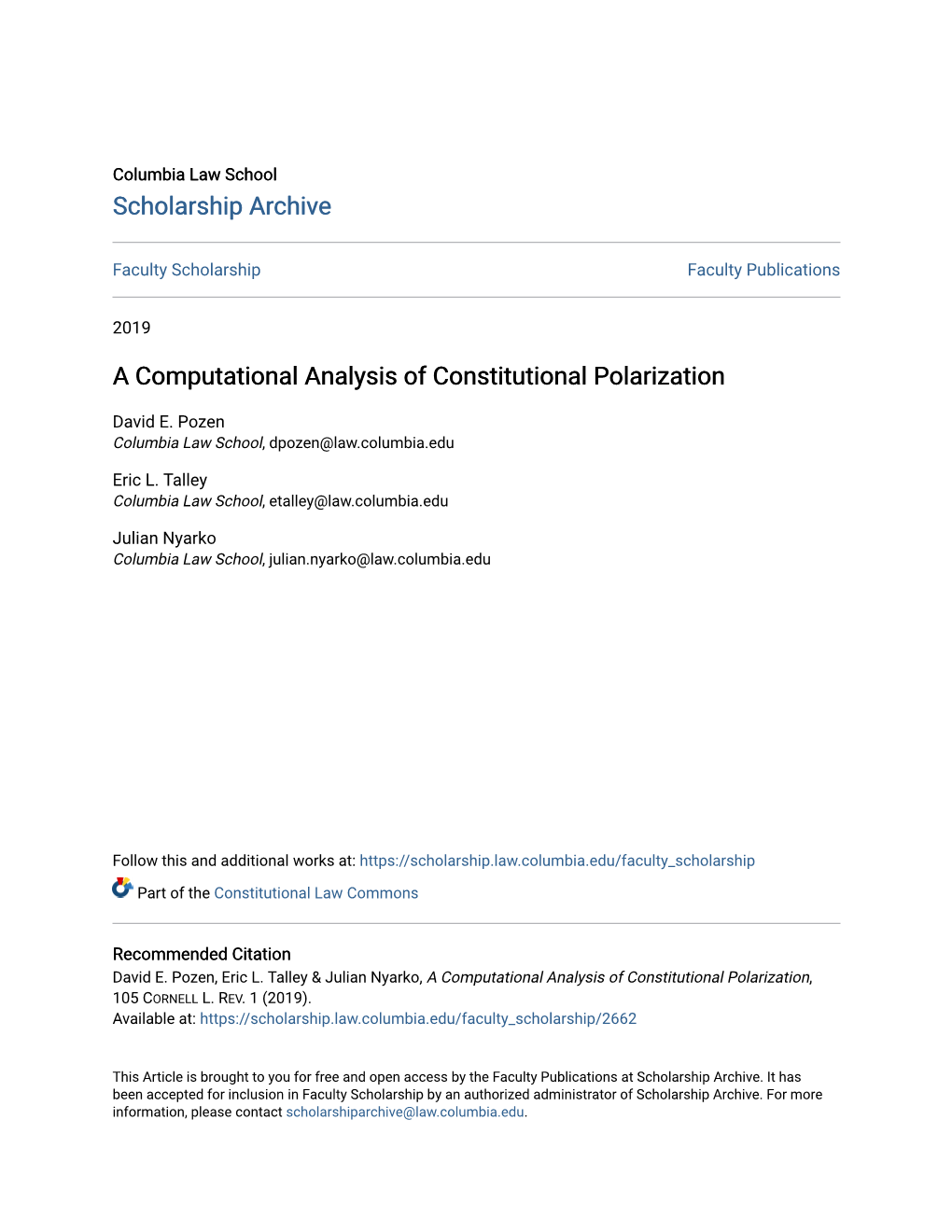 A Computational Analysis of Constitutional Polarization