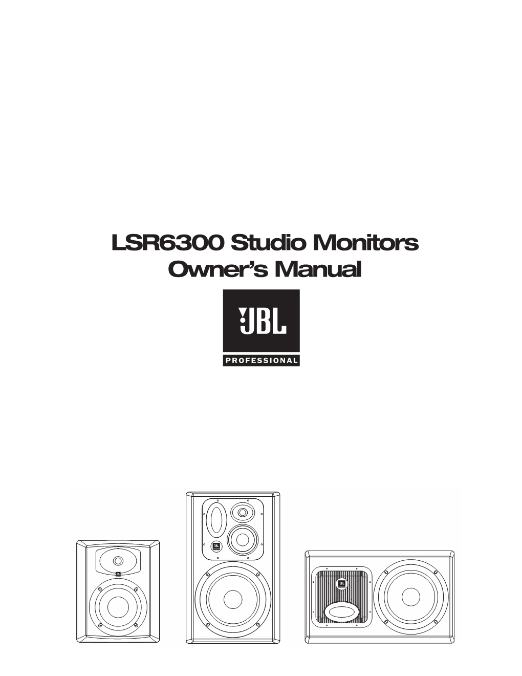 LSR6300 Studio Monitors Owner's Manual