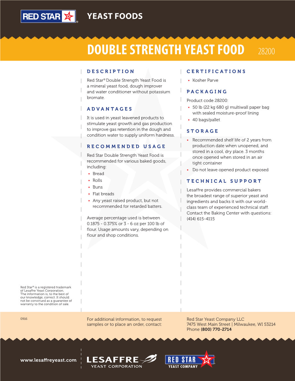 Double Strength Yeast Food 28200