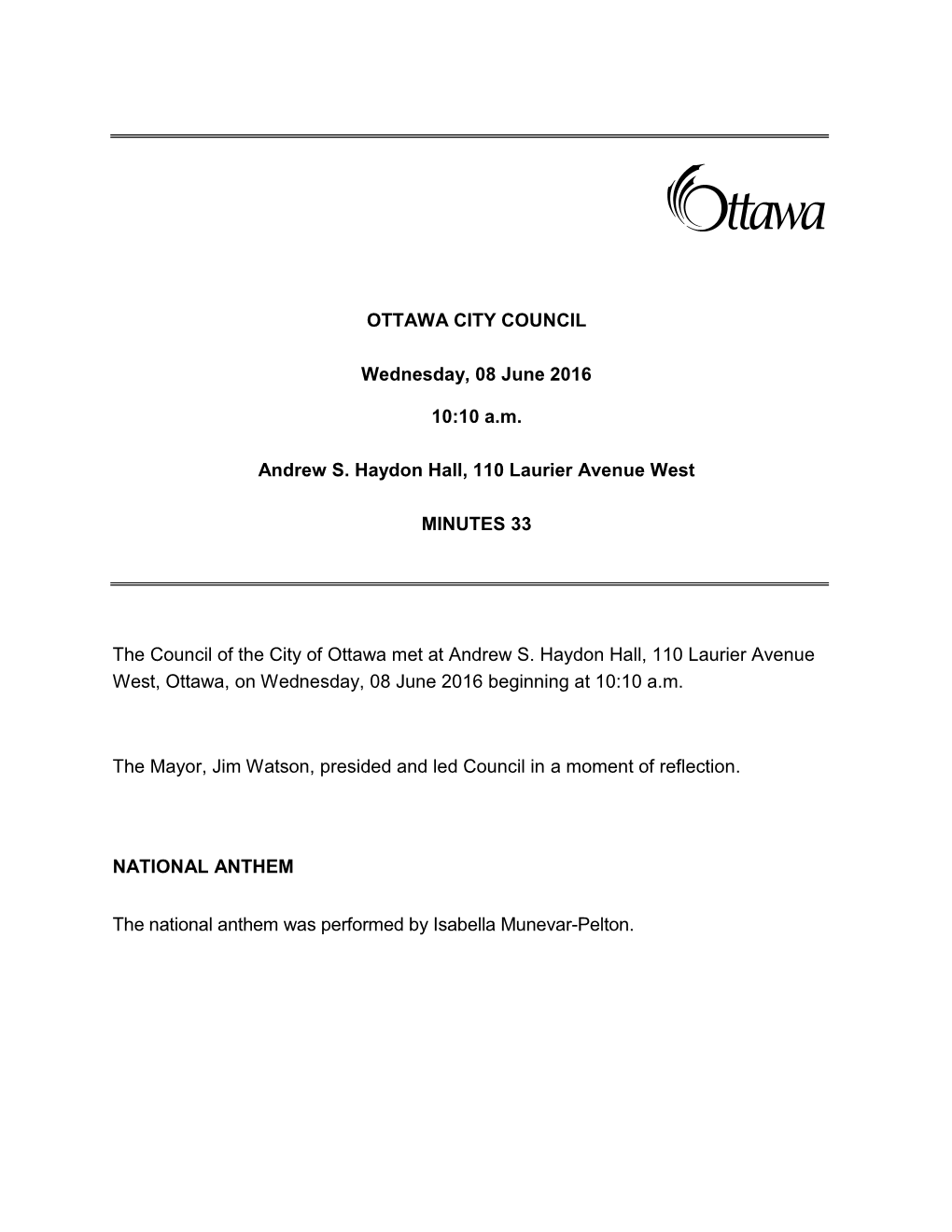 City Council Minutes