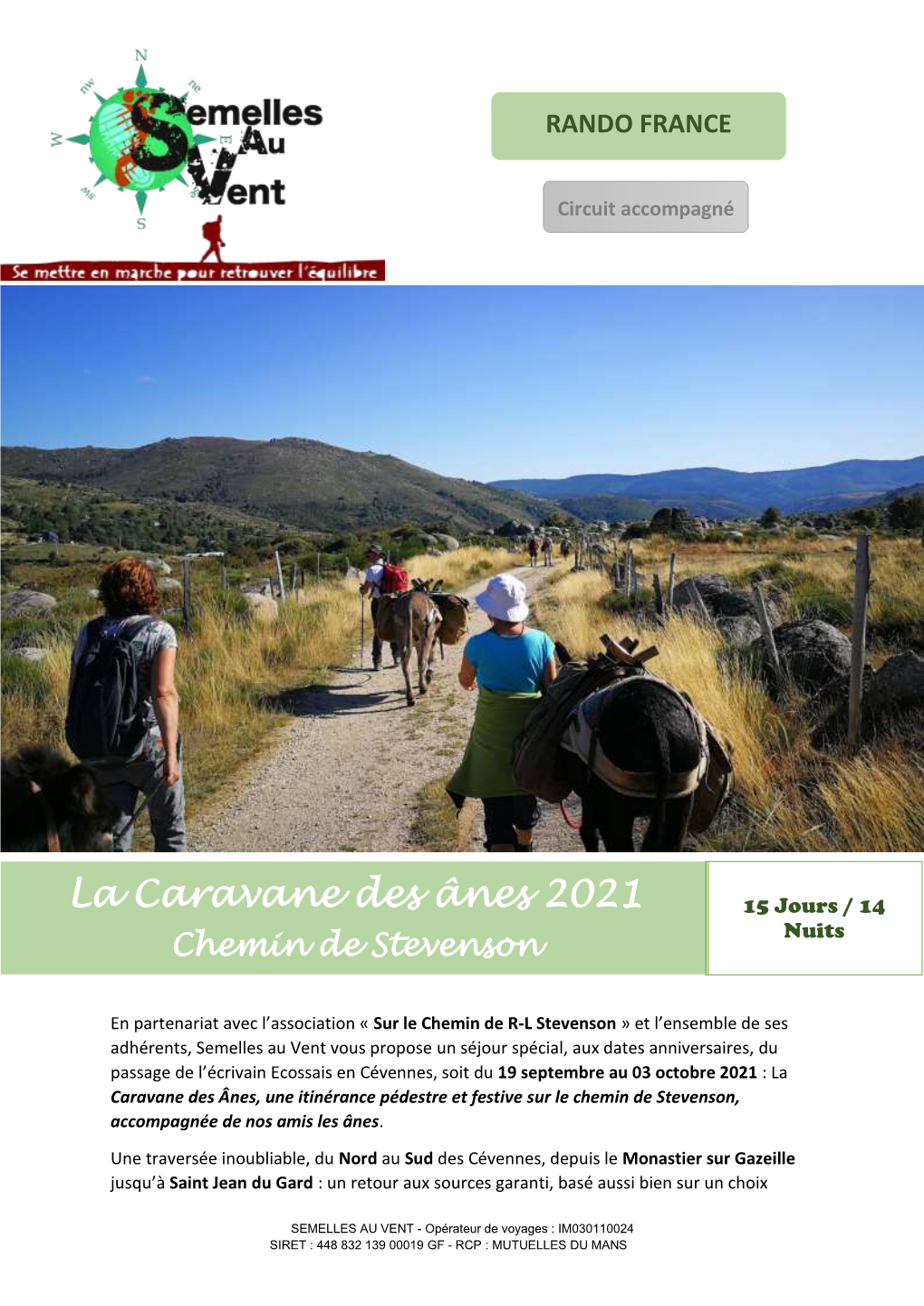 La Caravane Des Ânes 2021 15 Jours / 14 Nuits Chemin De Stevenson