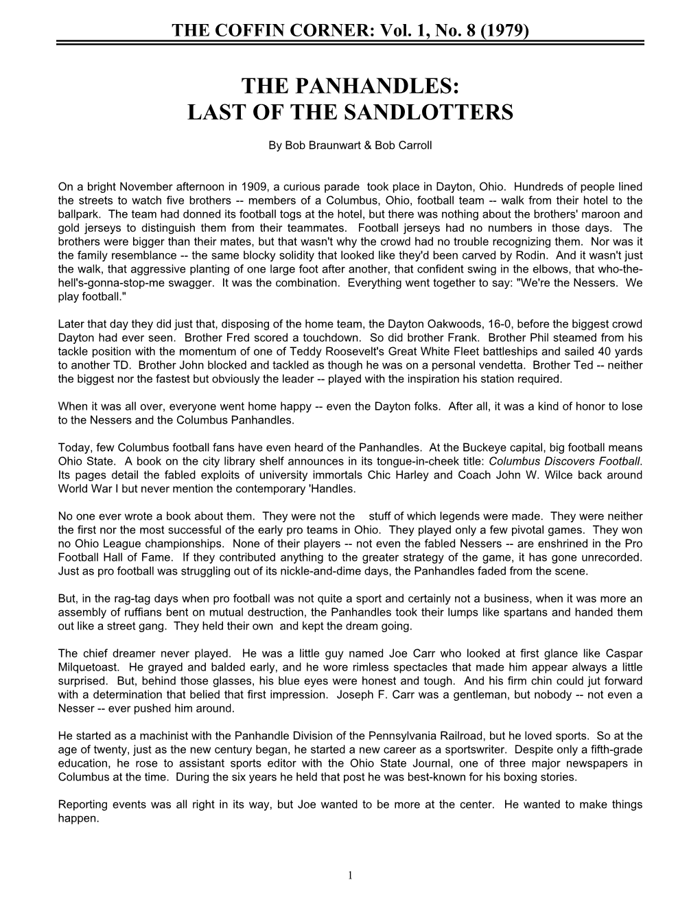 The Panhandles: Last of the Sandlotters