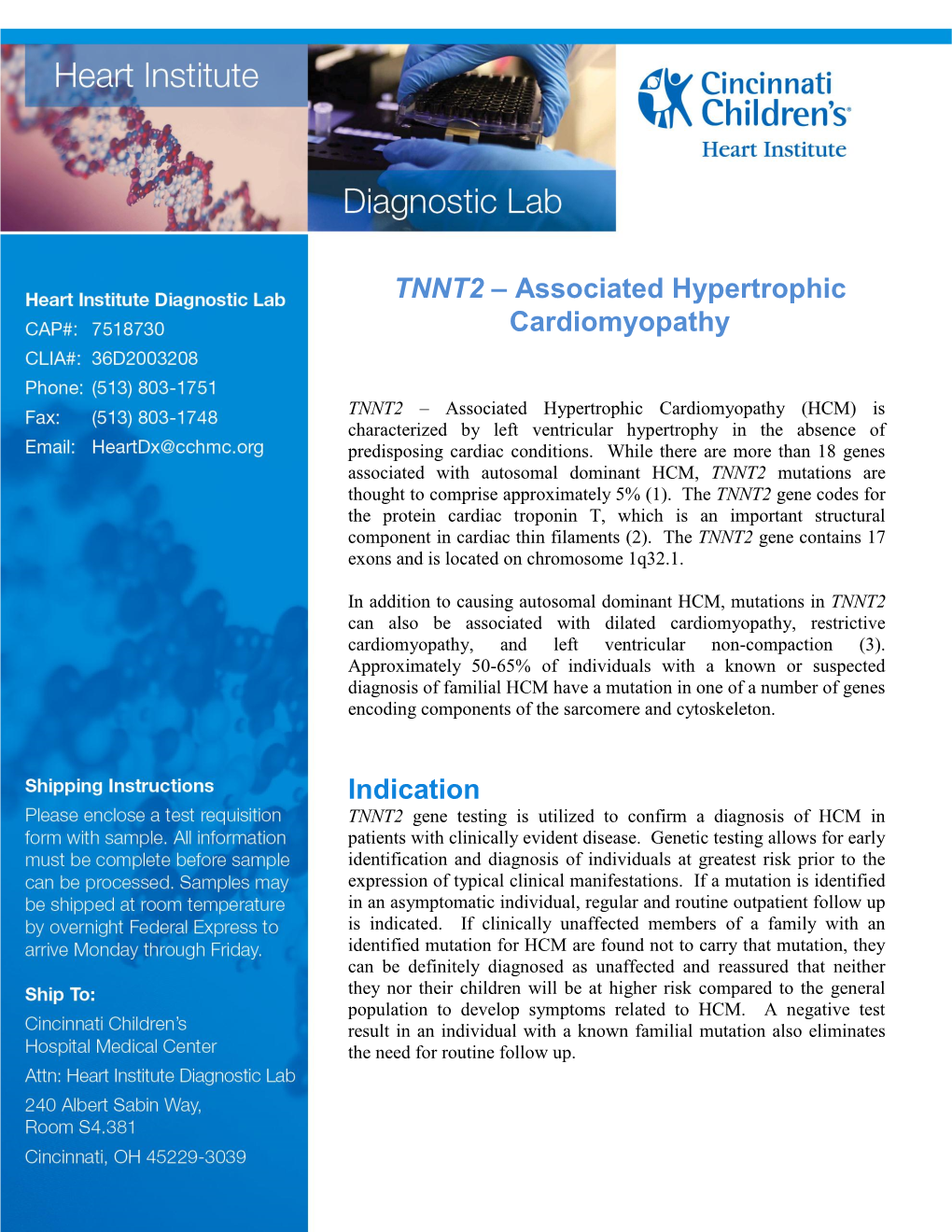 TNNT2 – Associated Hypertrophic Cardiomyopathy