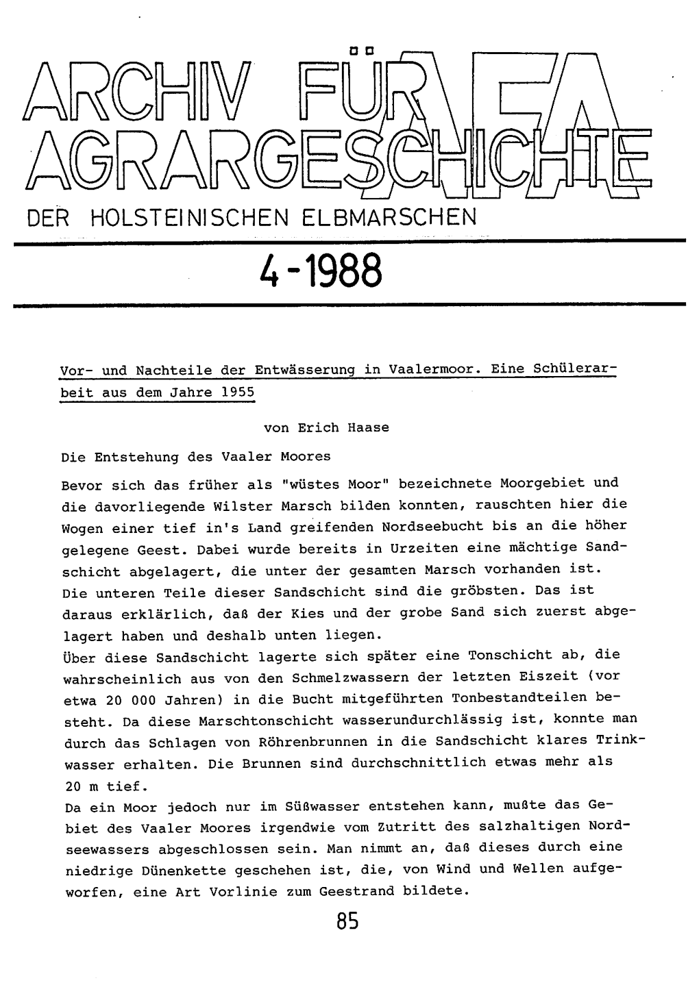 Der Holsteinischen Elbmarschen 4-1988