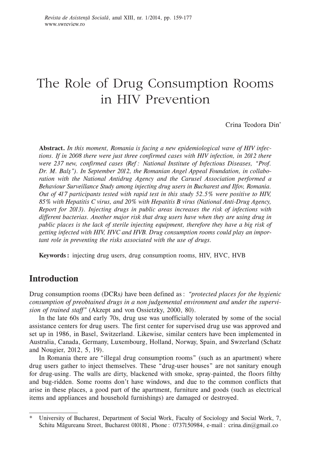 The Role of Drug Consumption Rooms in HIV Prevention
