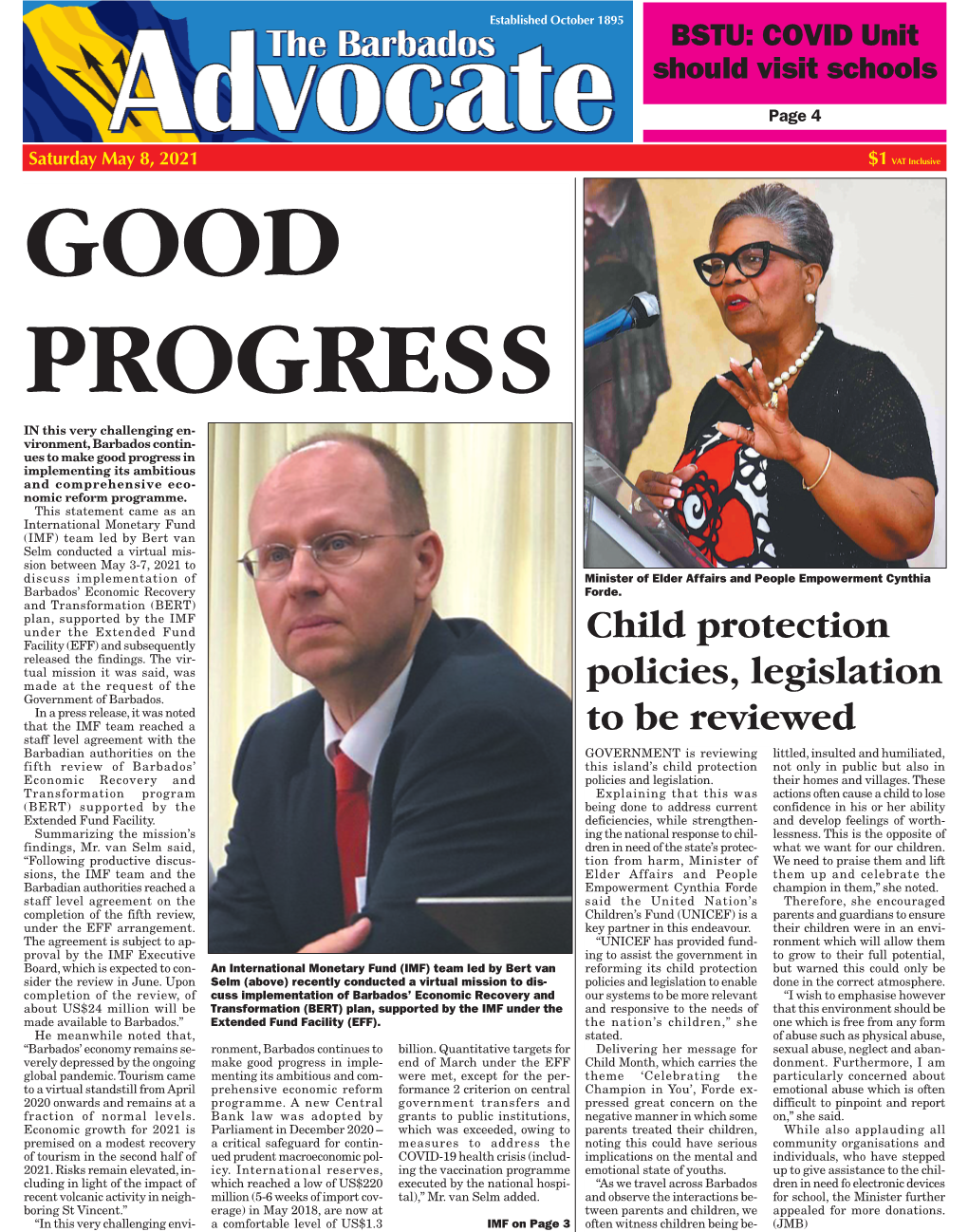 Child Protection Policies, Legislation to Be Reviewed