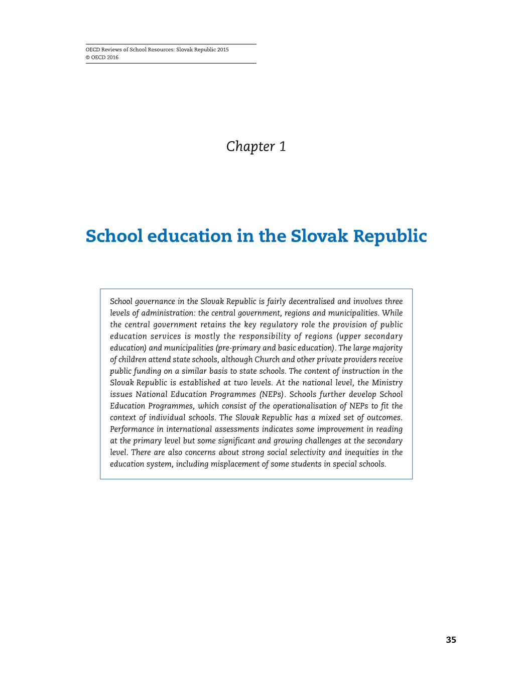 School Education in the Slovak Republic