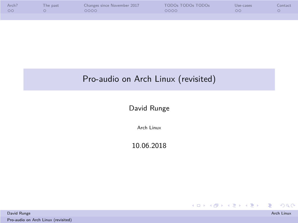 Pro-Audio on Arch Linux (Revisited)