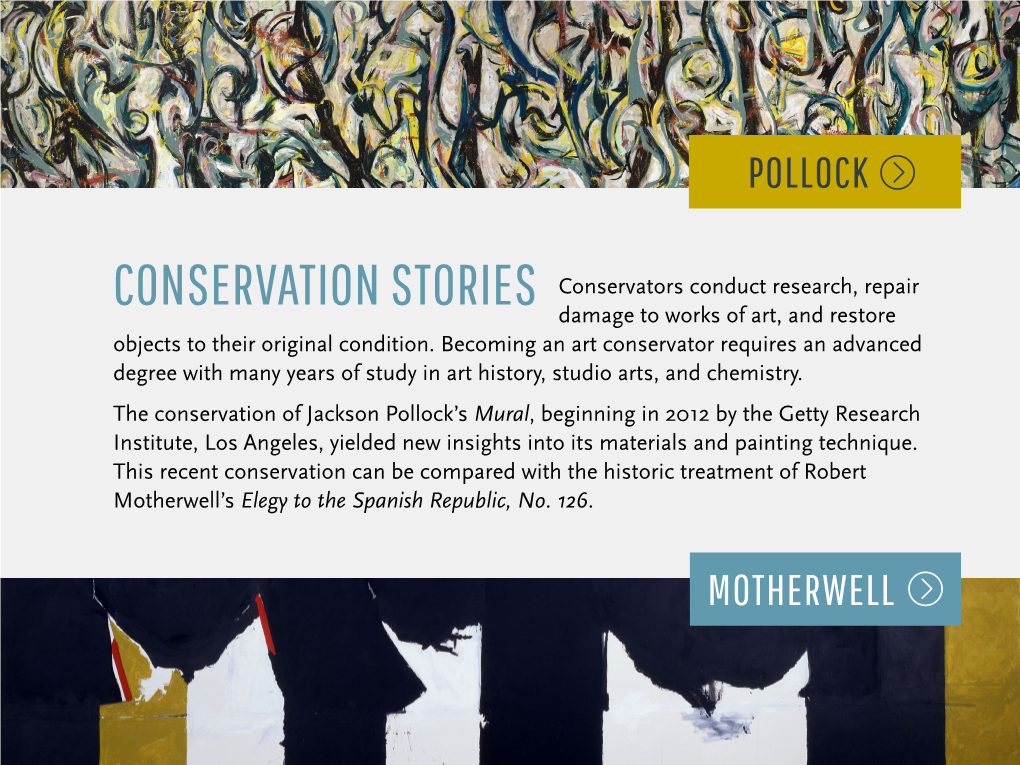 Pollock/Motherwell: Conservation Stories