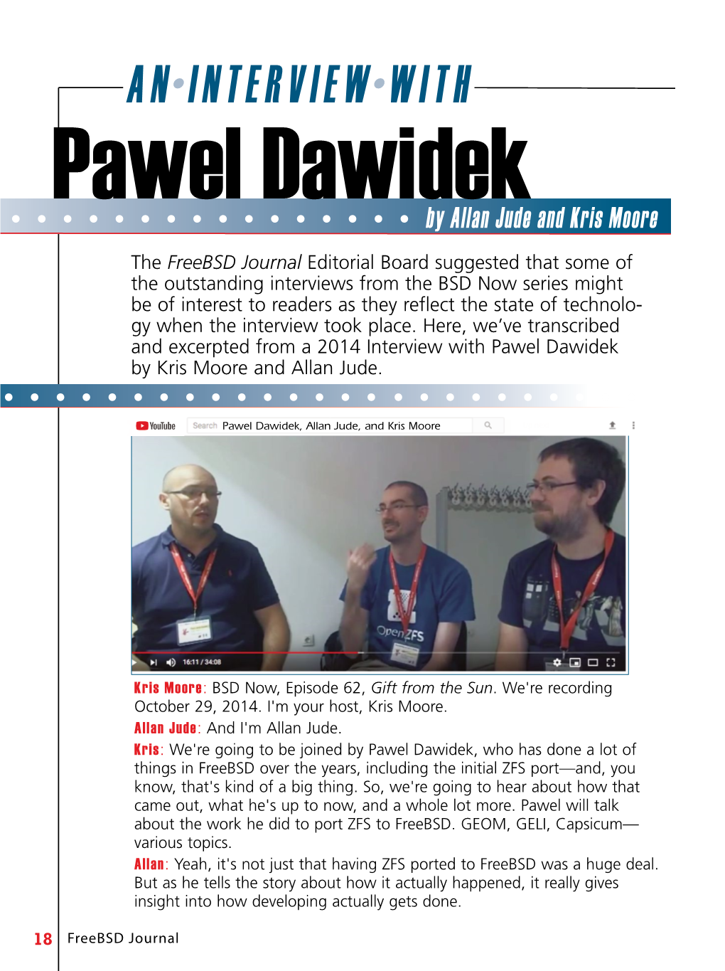 An Interview with Pawel Dawidek