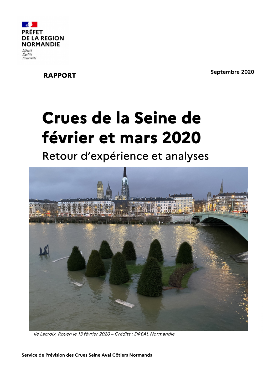 Crues De La Seine De Février Et Mars 2020 Retour D’Expérience Et Analyses a R R E T