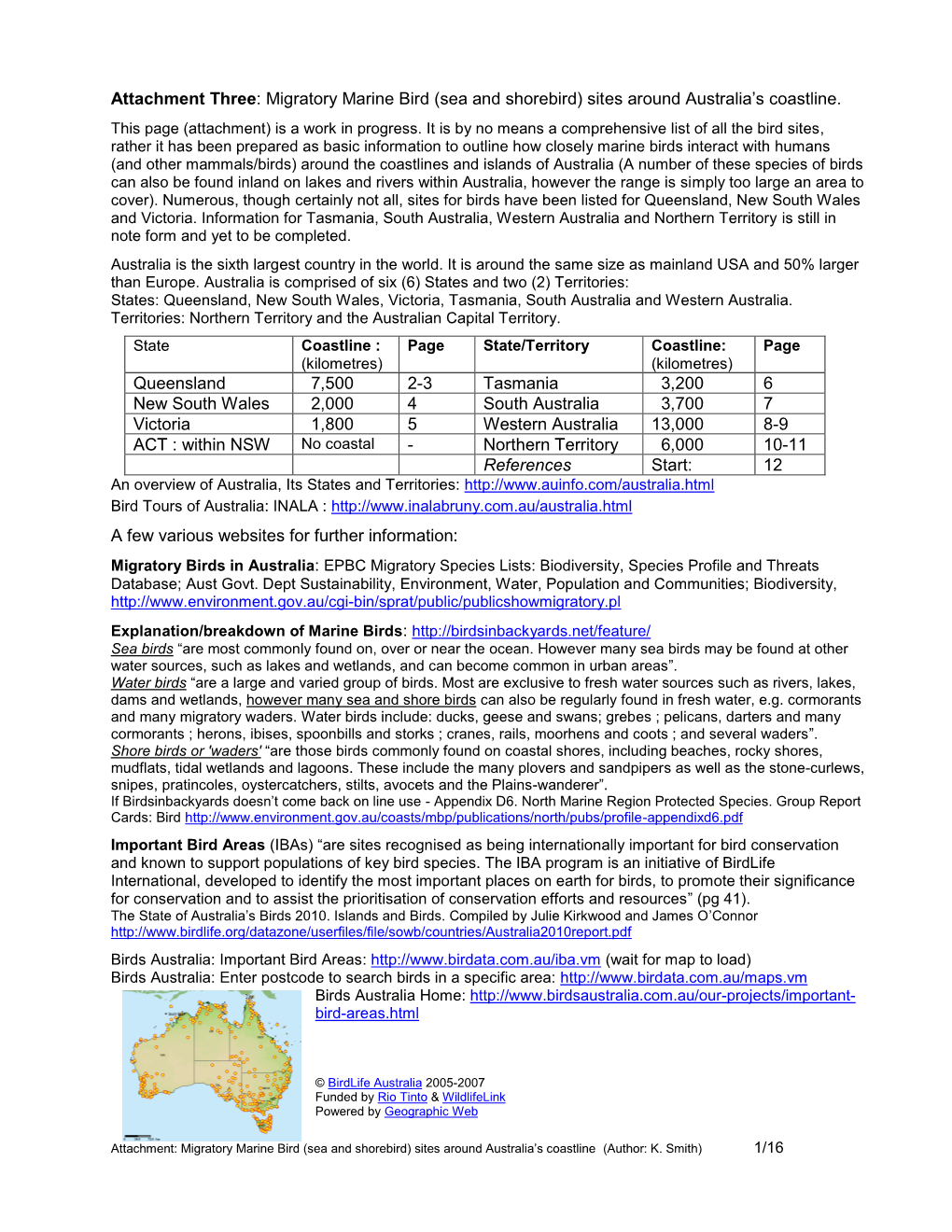 The Following Examines a Few Areas Around Australia That Host