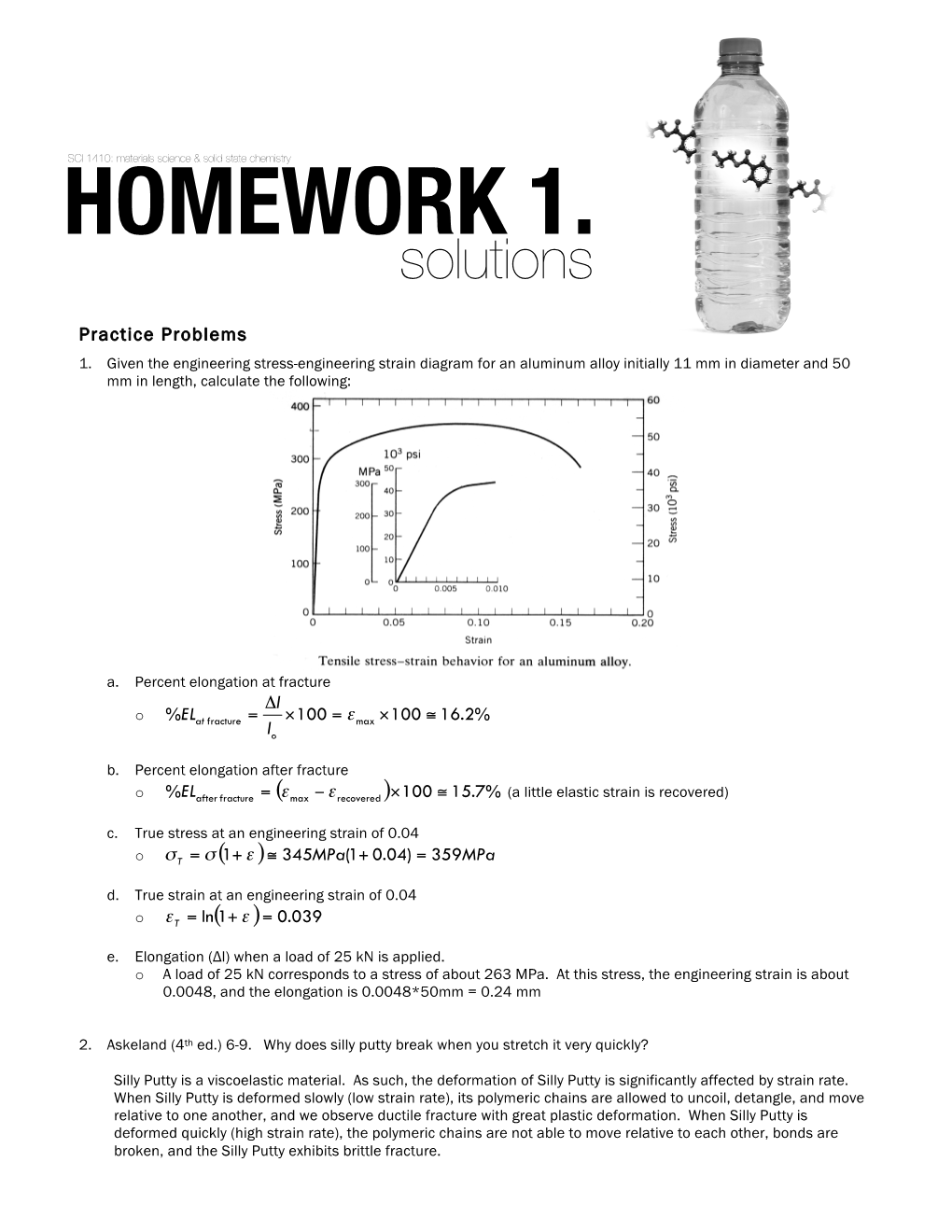 Homework 1 Solutions