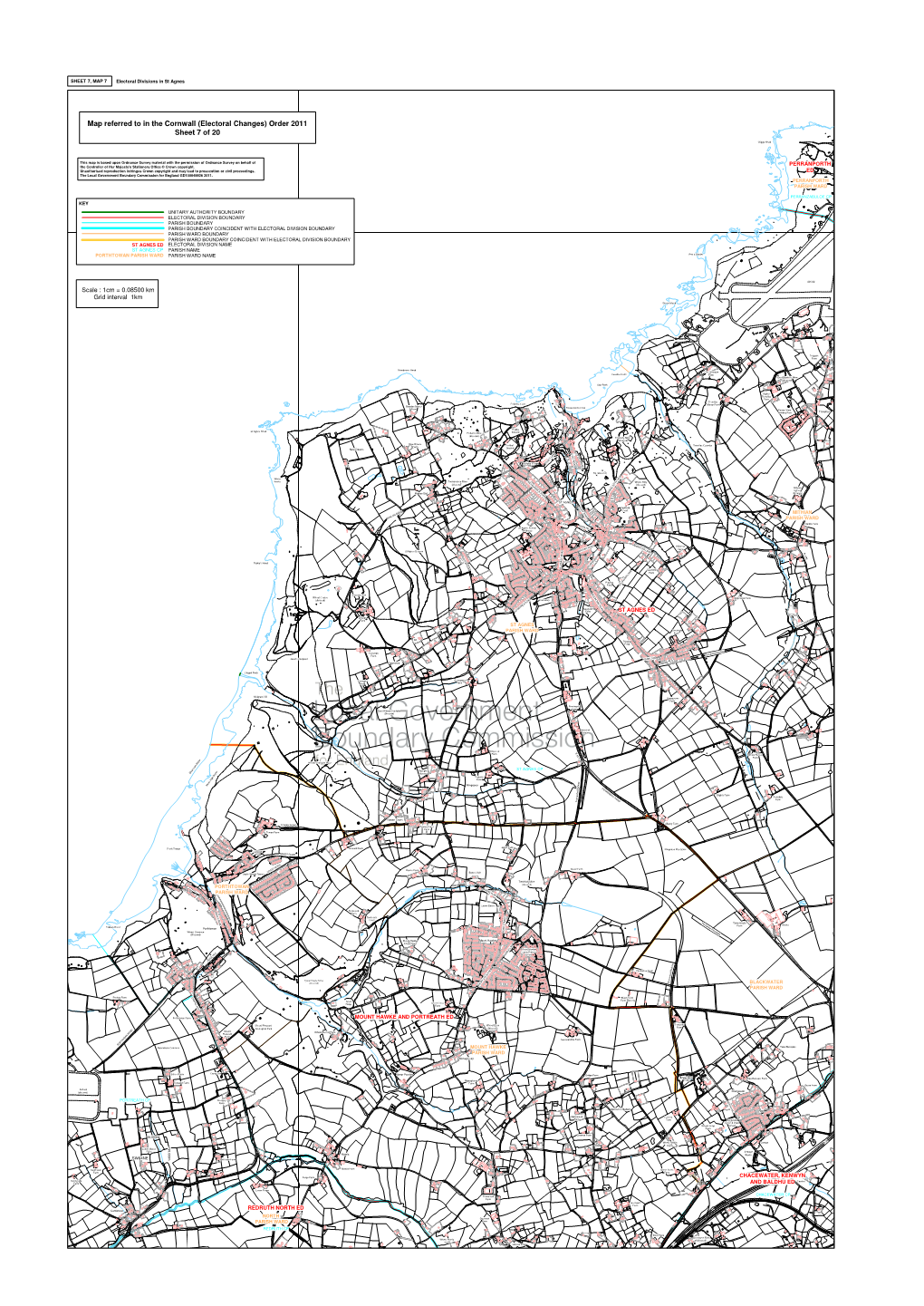Map Referred to in the Cornwall (Electoral Changes) Order 2011 Sheet 7 of 20