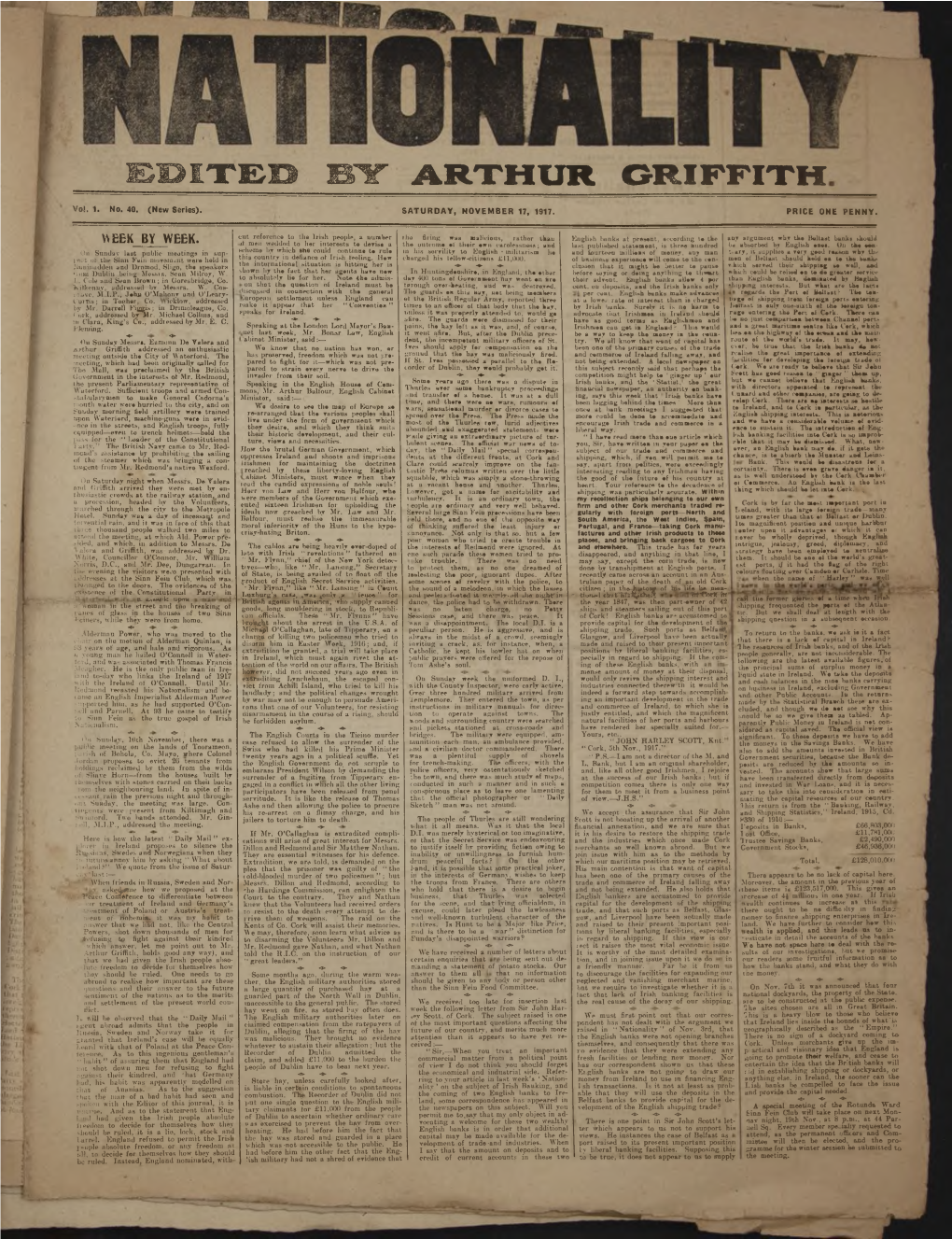 Edited by Arthur Griffith