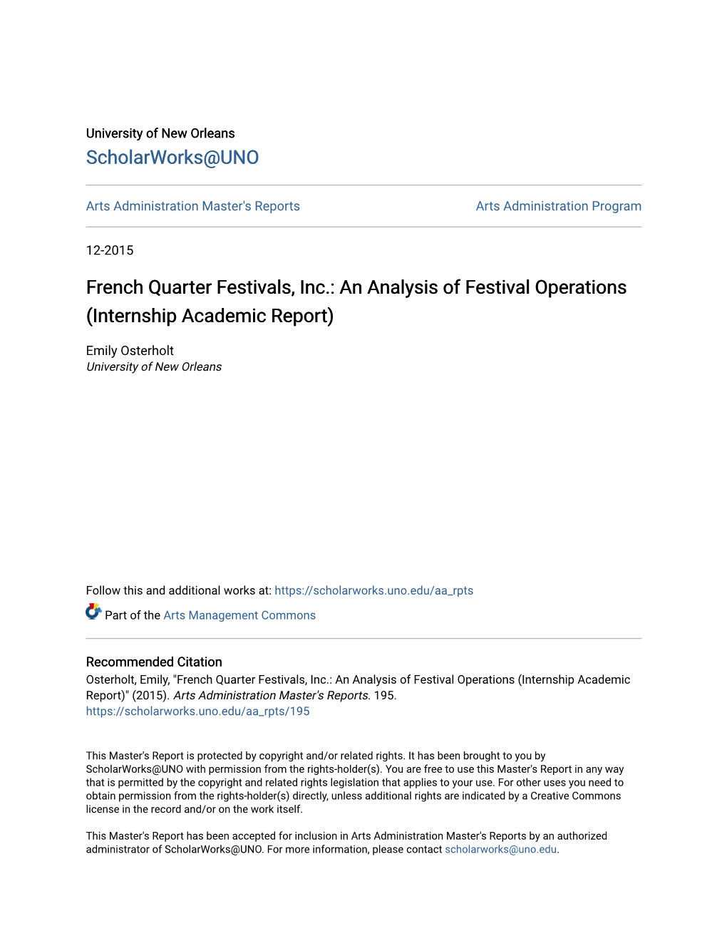 An Analysis of Festival Operations (Internship Academic Report)