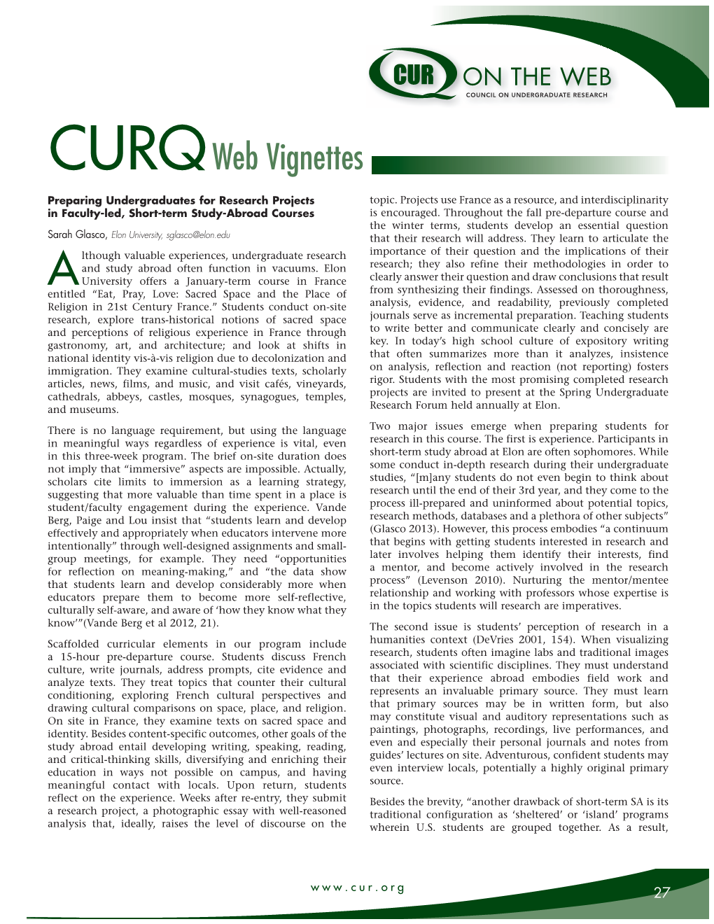 Curqweb Vignettes