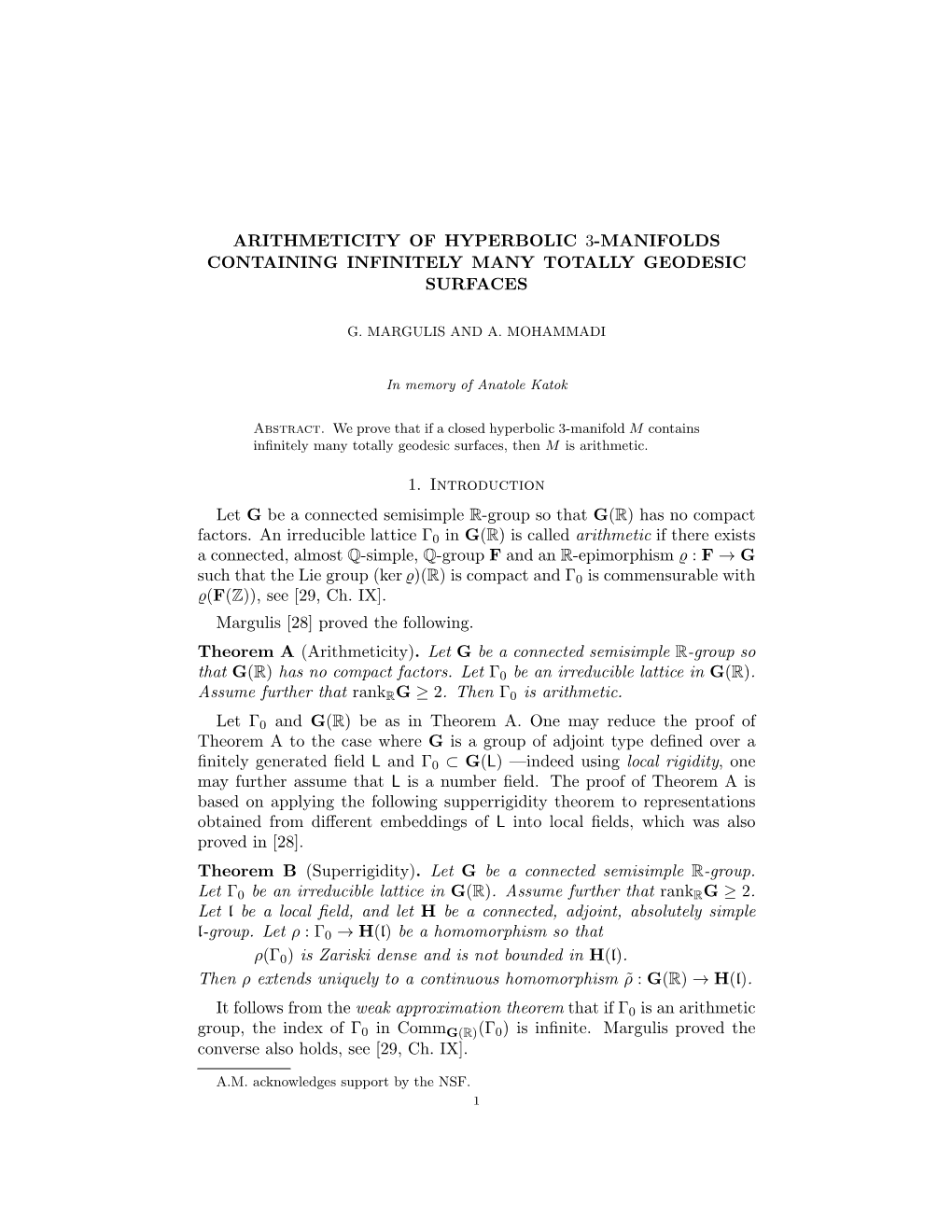 Arithmeticity of Hyperbolic 3-Manifolds Containing Infinitely Many Totally Geodesic Surfaces