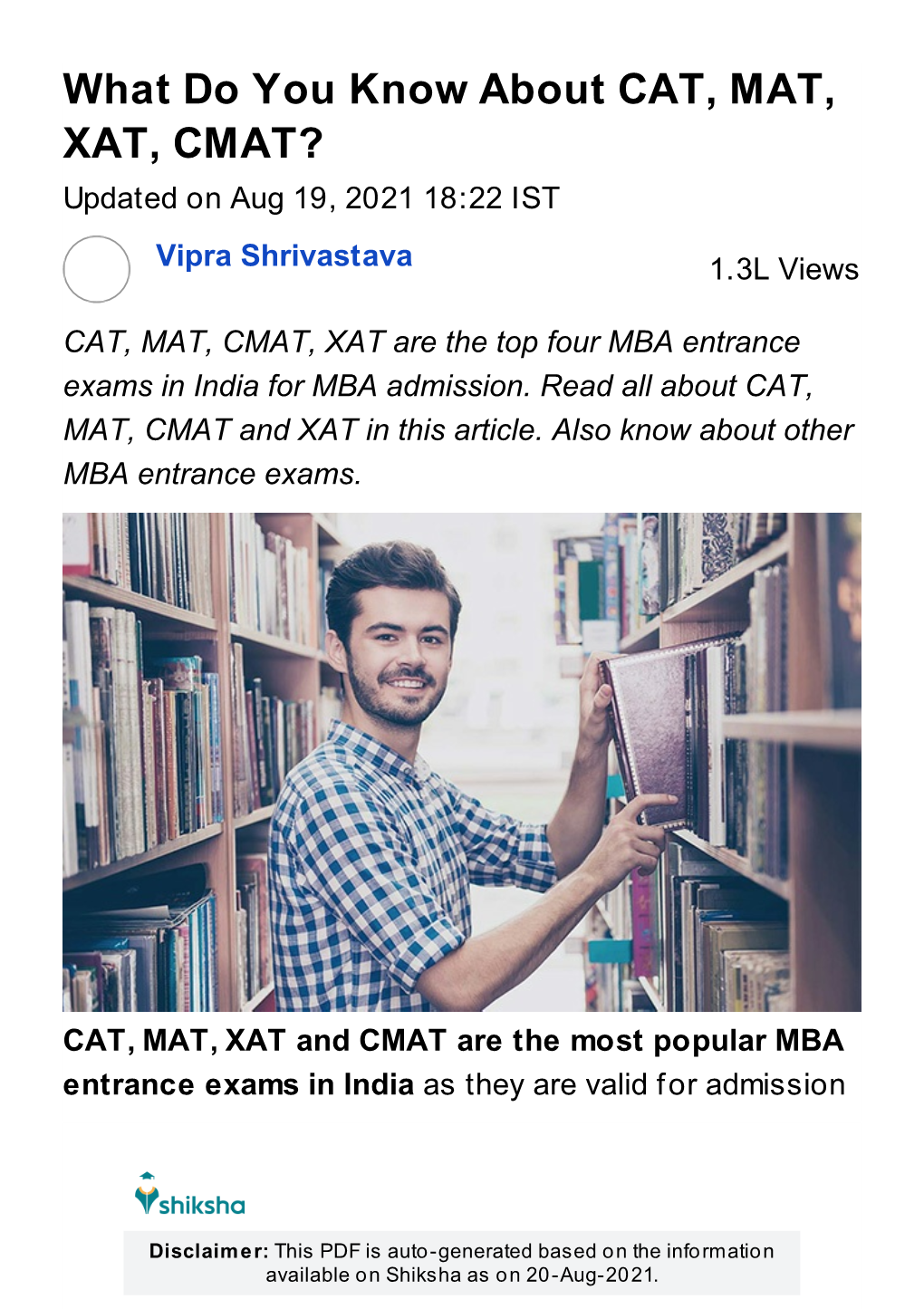 What Is the Full Form of CAT, MAT, XAT? | Shiksha.Com