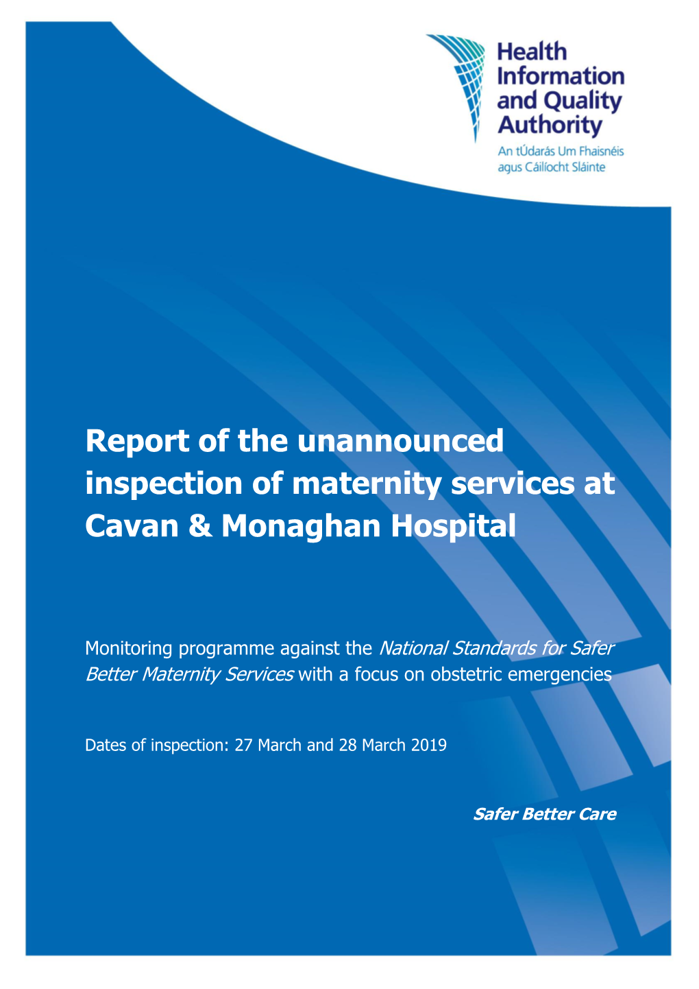 Cavan Hospital Inspection Report