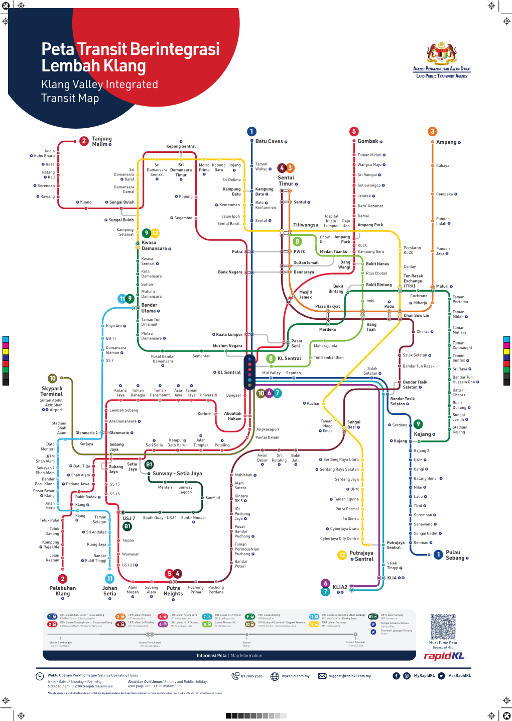 Peta Transit Berintegrasi Lembah Klang V12 FA