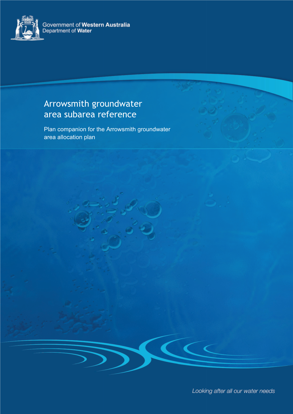 Arrowsmith Groundwater Area Subarea Reference Sheets