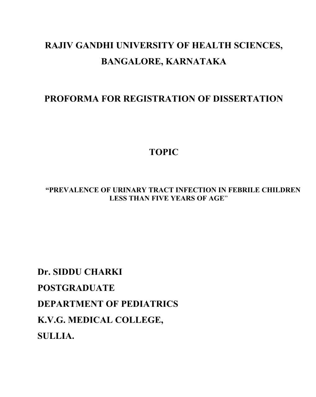 Rajiv Gandhi University of Health Sciences, Bangalore, Karnataka s26