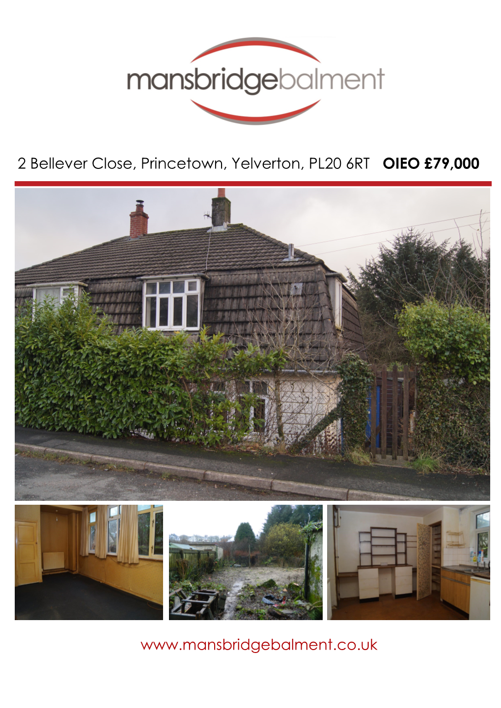 2 Bellever Close, Princetown, Yelverton, PL20 6RT OIEO £79,000