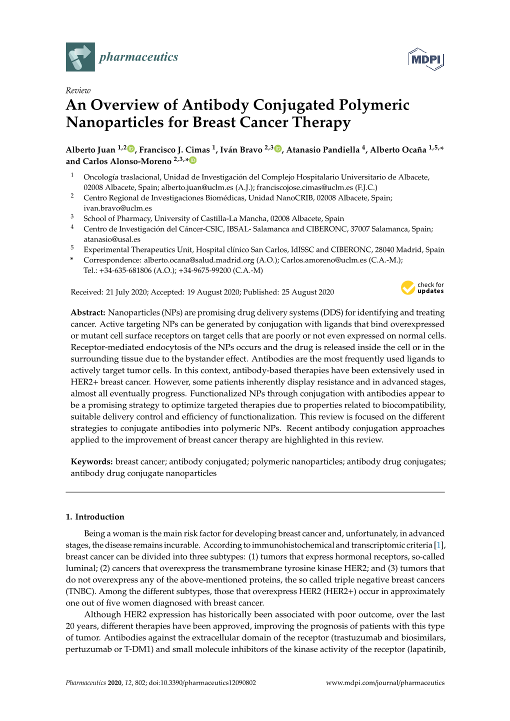 An Overview of Antibody Conjugated Polymeric Nanoparticles for Breast Cancer Therapy