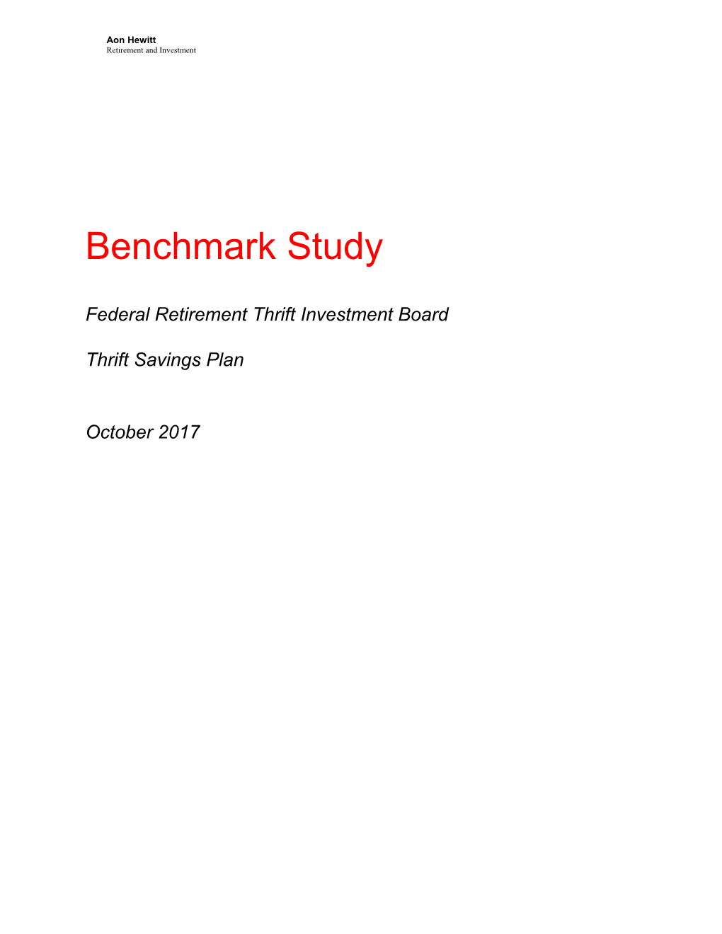 Benchmark Study