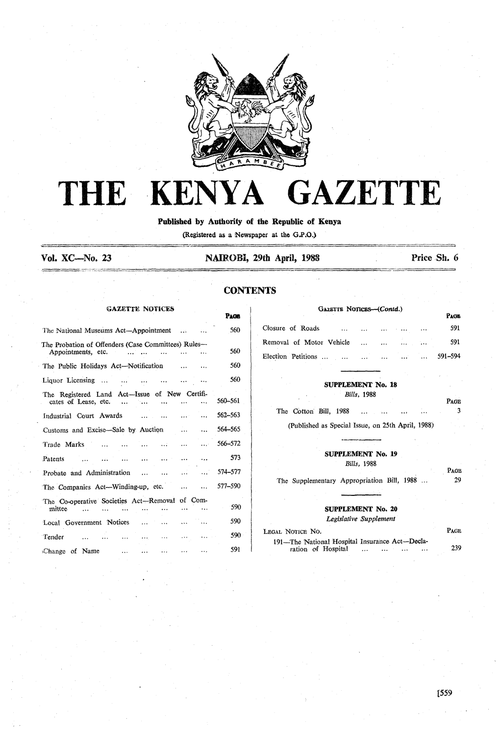 The Kenya Gazettes Whcse Gartitulars Drie,D Aad Xoko Fruits Ané Vegetables; 'Pllies, Jams, Eggs, Are Given Above
