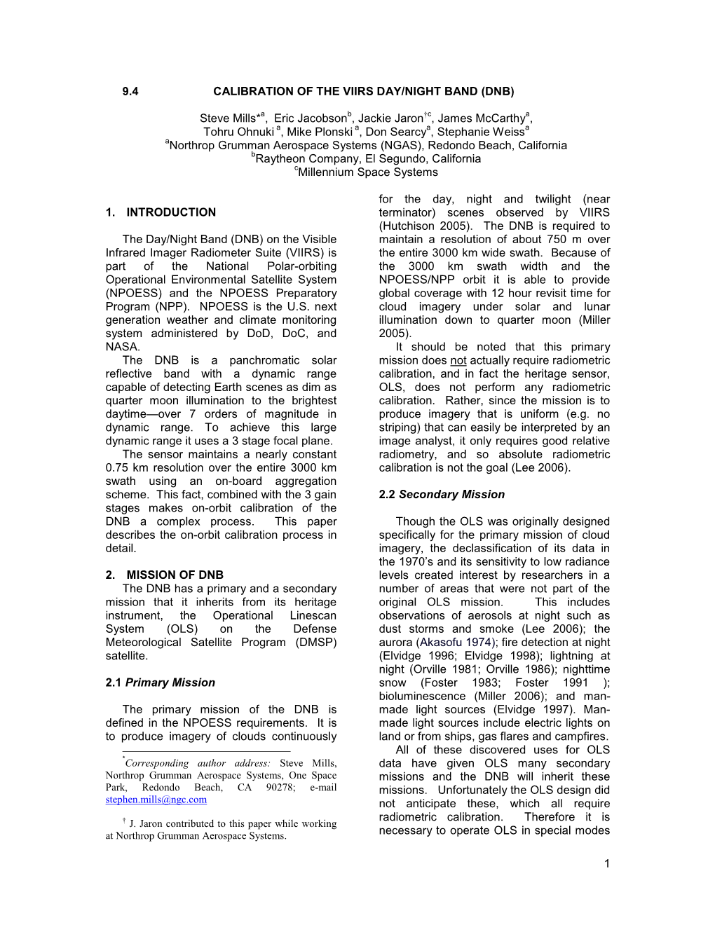 Calibration of the Viirs Day/Night Band (Dnb)