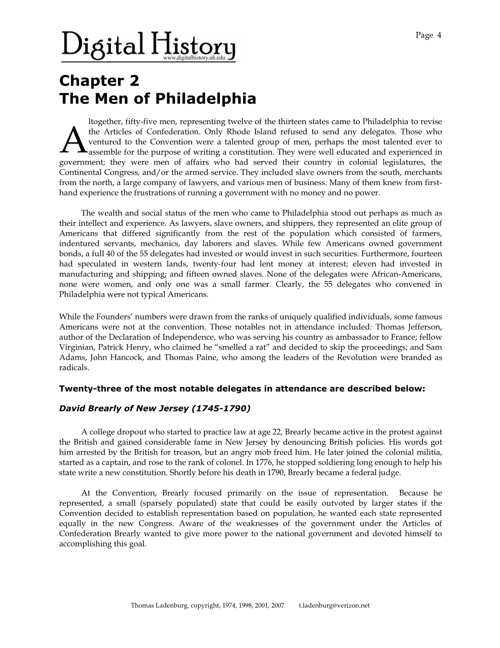 Chapter 2 the Men of Philadelphia