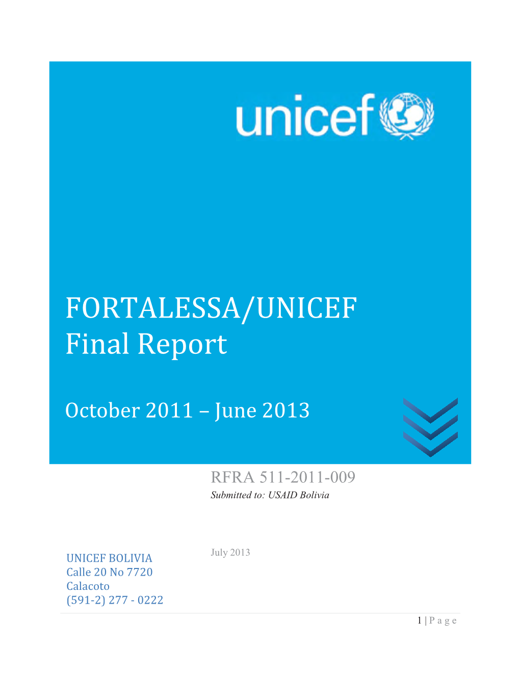 FORTALESSA/UNICEF Final Report