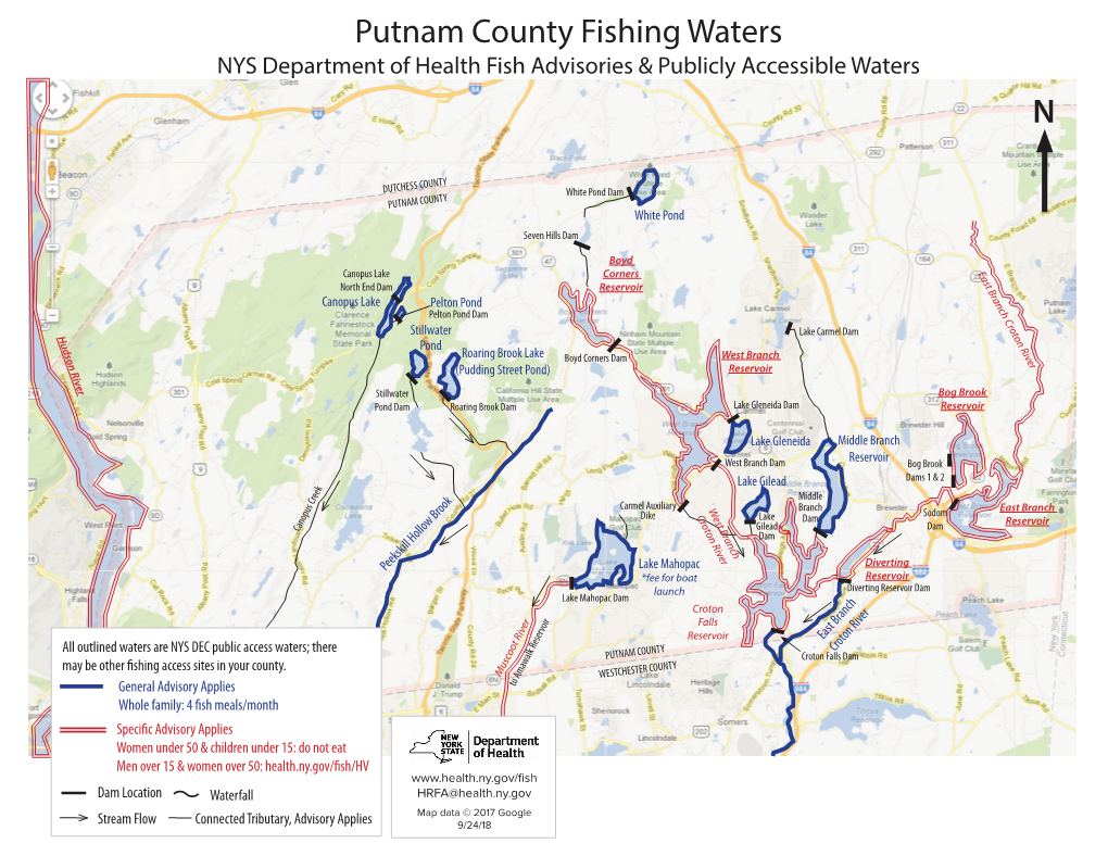 Putnam County Fishing Waters NYS Department of Health Fish Advisories & Publicly Accessible Waters N