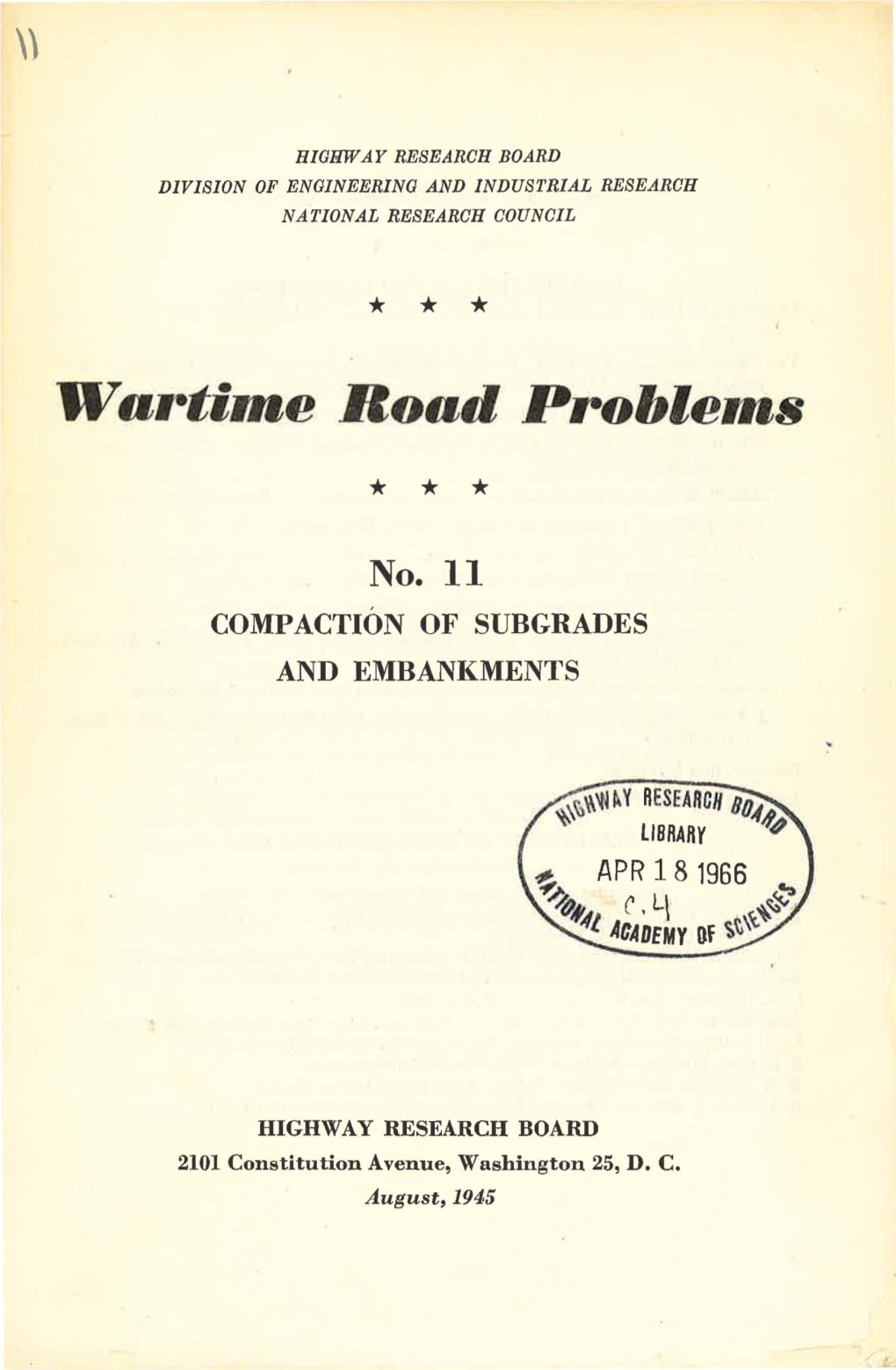 Compaction of Subgrades and Embankments