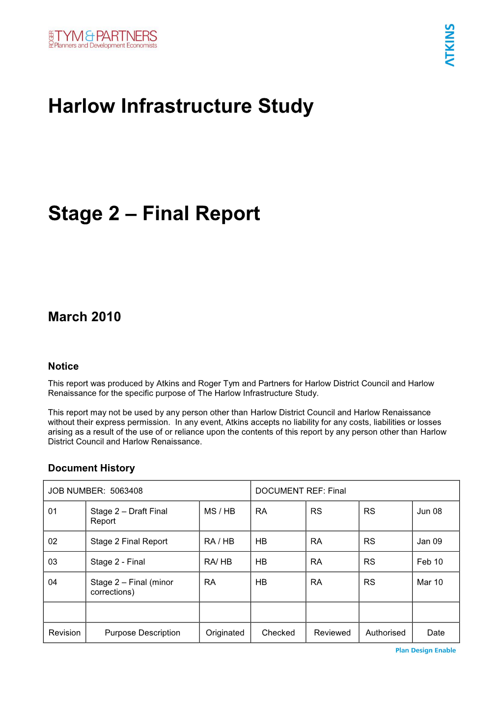 Harlow Infrastructure Study Stage 2