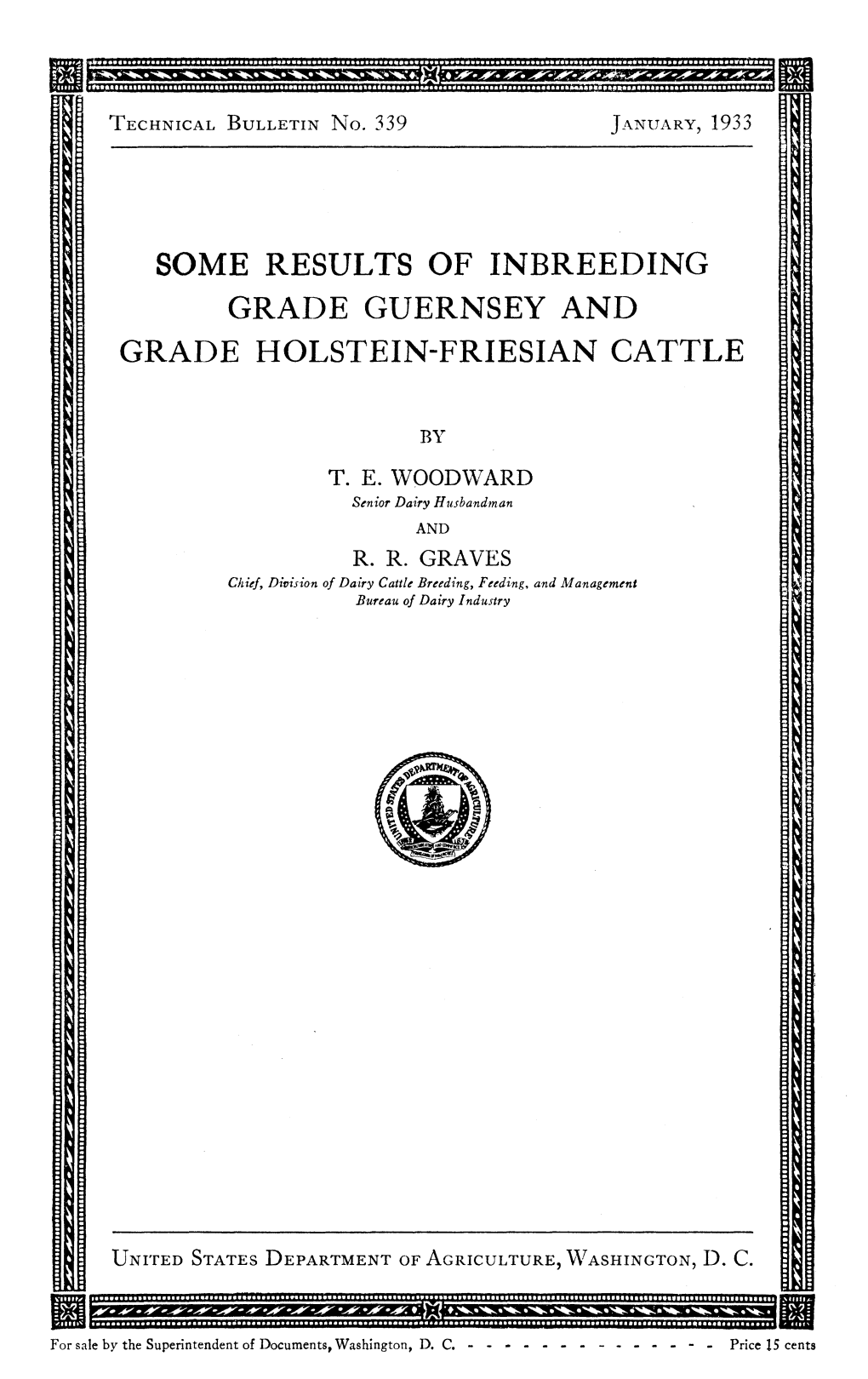 Some Results of Inbreeding Grade Guernsey and Grade Holstein-Friesian Cattle